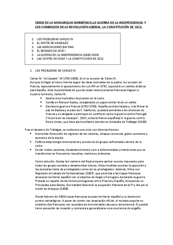 TEMA CARLOS IV (CRISIS DE LA MONARQUIA BORBÓNICA.LA GUERRA DE LA INDEPENDENCIA Y LOS COMIENZOS DE LA REVOLUCIÓN LIBERAL. LA CONSTITUCIÓN DE 1812. ).pdf