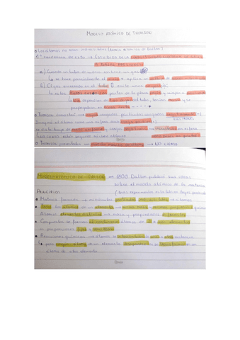 Modelos Atomicos De Thomson Dalton Y Ruthenford Flashcard Pdf