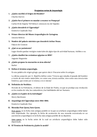 Preguntas cortas - Introducción a la Arqueología.pdf