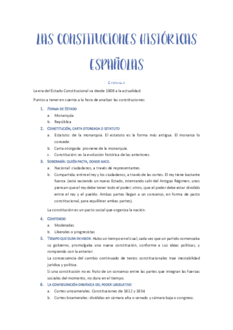 Las constituciones históricas españolas. Esquema.pdf