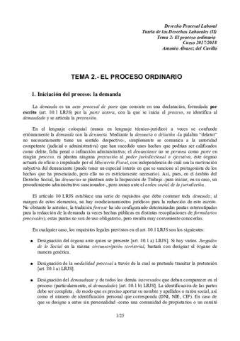 Apuntes Tema 2 El procedimiento ordinario.pdf