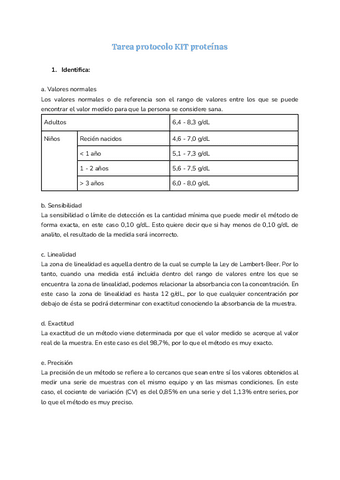 Protocolo KIT proteínas | U1 - Técnicas del laboratorio de bioquímica clínica (I).pdf