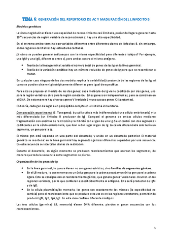 Tema-6-increiblemente-detallado. Generación del repertorio de Ac y maduración del linfocito B.pdf