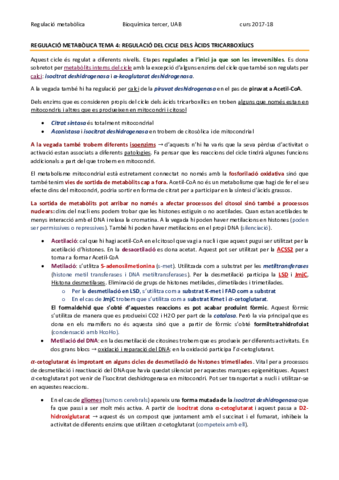 REGULACIÓ METABÒLICA TEMA 4 - CICLE DE ÀCIDS TRICARBOXILICS.pdf