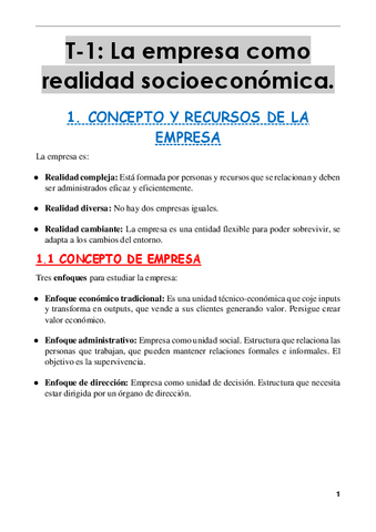 T.1 - IEE (resumen): La empresa como realidad socioeconómica..pdf