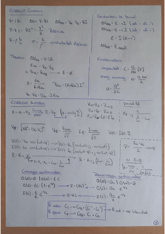 FISICA - Formulari Parcial (Corrent Continu i Corrent Altern).pdf