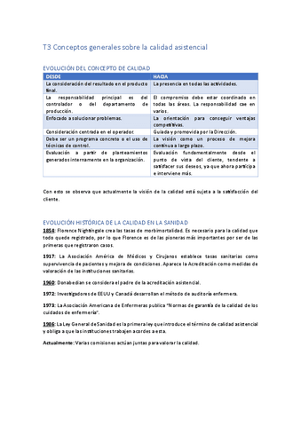 T3 GESTION Conceptos Generales Sobre La Calidad Asistencial Pdf