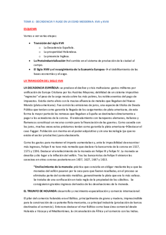 TEMA 6 - Decadencia y Auge en la Edad Moderna - XVII - XVIII.pdf