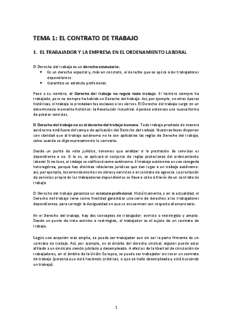 Derecho laboral. TEMA 1- el contrato de trabajo.pdf