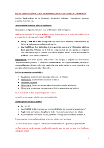 TEMA 9. DEONTOLOGÍA DE OTRAS PROFESIONES JURÍDICAS DIFERENTES A LA ABOGACÍA.pdf