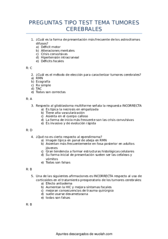 PREGUNTAS TIPO TEST TEMA TUMORES CEREBRALES.pdf