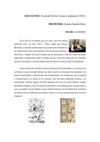 PRÁCTICA KRAZY KAT teoría del cómic: formas y tendencias - Isadora.pdf