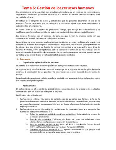 Tema 6 - Gestión de los recursos humanos.pdf
