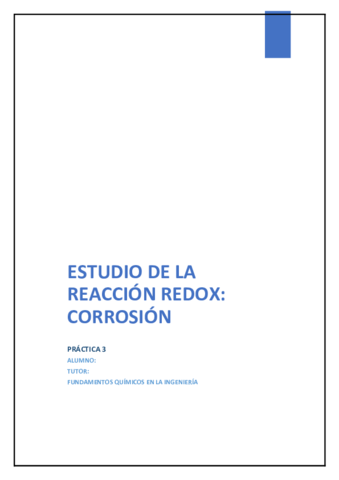 Práctica 3 - Estudio de la reacción redox. Corrosión.pdf