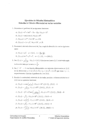 METMAT - Relación 2. Cálculo diferencial en varias variables.pdf