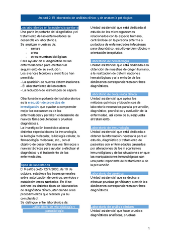 El Laboratorio De Analisis Clinico Y De Anatomia Patologica Pdf