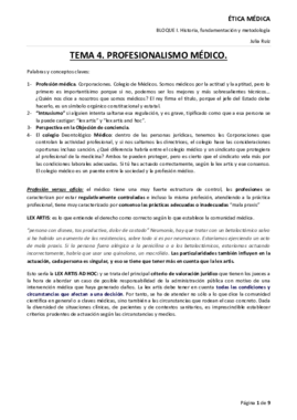 TEMA 4 ÉTICA. Profesionalismo médico.pdf