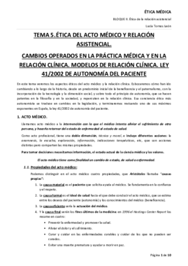TEMA 5 ÉTICA. Ética del acto médico y relación asistencial.pdf