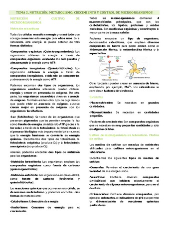 Tema 2 microbiología, Nutrición, metabolismo, crecimiento y control de los microorganismos.pdf