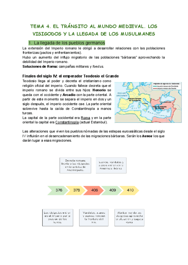 Miniatura del documento Historia Tema 4. El tránsito al mundo medieval.pdf