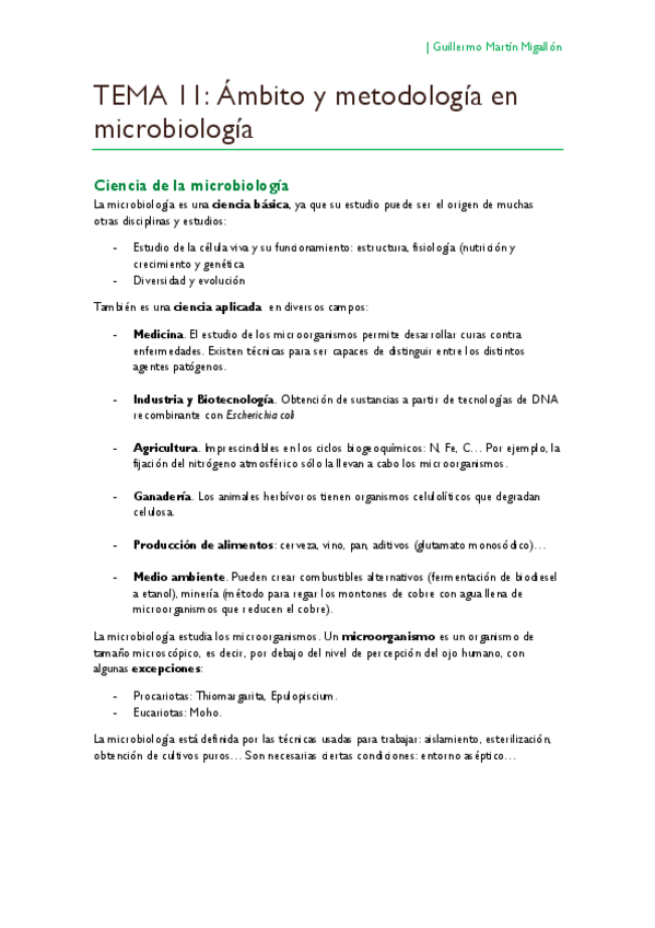 Miniatura del documento TEMA 11. Ámbito y metodología en microbiología.pdf