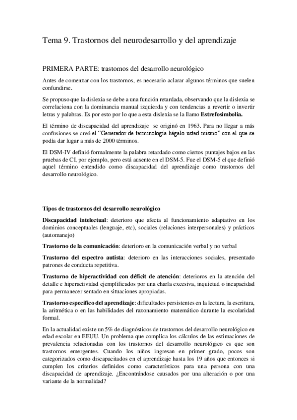 Miniatura del documento Tema  9. NEURO. TRanstorno del neurodesarrollo.pdf