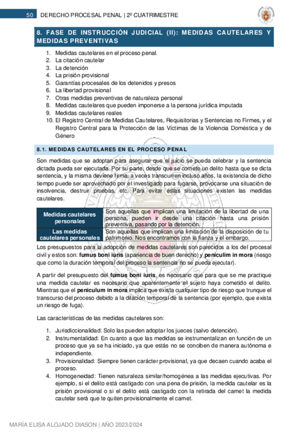 Miniatura del documento 8. Fase de instrucción judicial (II): Medidas cautelares y medidas preventivas.pdf