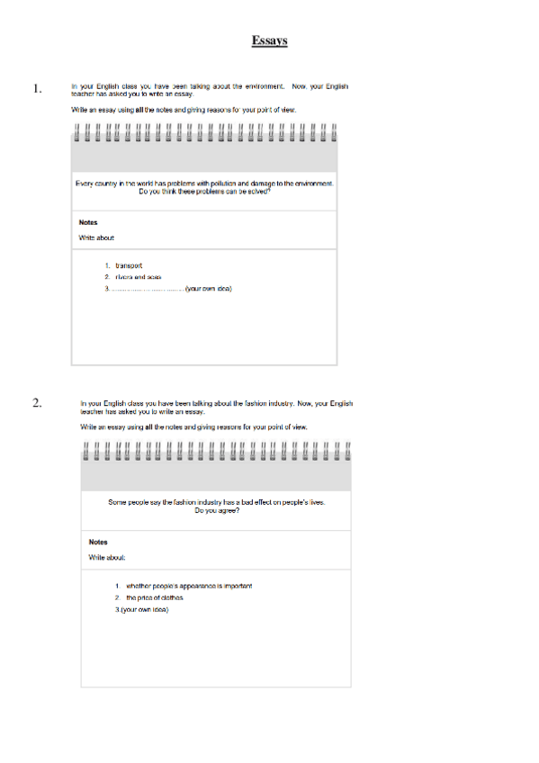 Miniatura del documento Writing Exam questions - Essays, Reviews, Articles.pdf