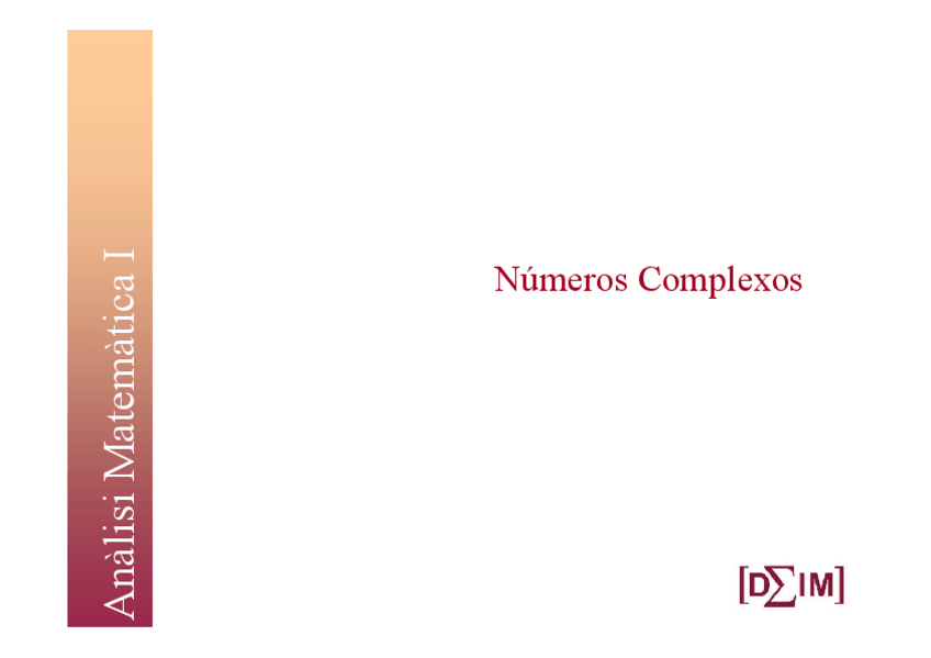 Miniatura del documento Numeros-Complexos-Analisi-matematica-1.pdf