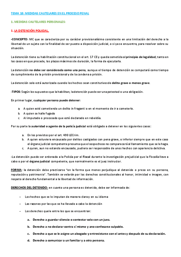 Miniatura del documento TEMA 18 PROCESAL PENAL.pdf