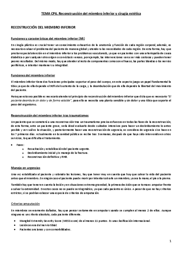 Miniatura del documento Tema CP6. Reconstrucción del miembro inferior y cirugía plástica.pdf