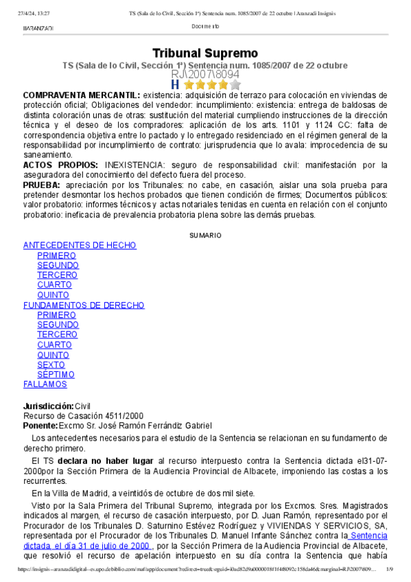 Miniatura del documento TS-Sala-de-lo-Civil-Seccion-1a-Sentencia-num.-10852007-de-22-octubre--Aranzadi-Insignis.pdf