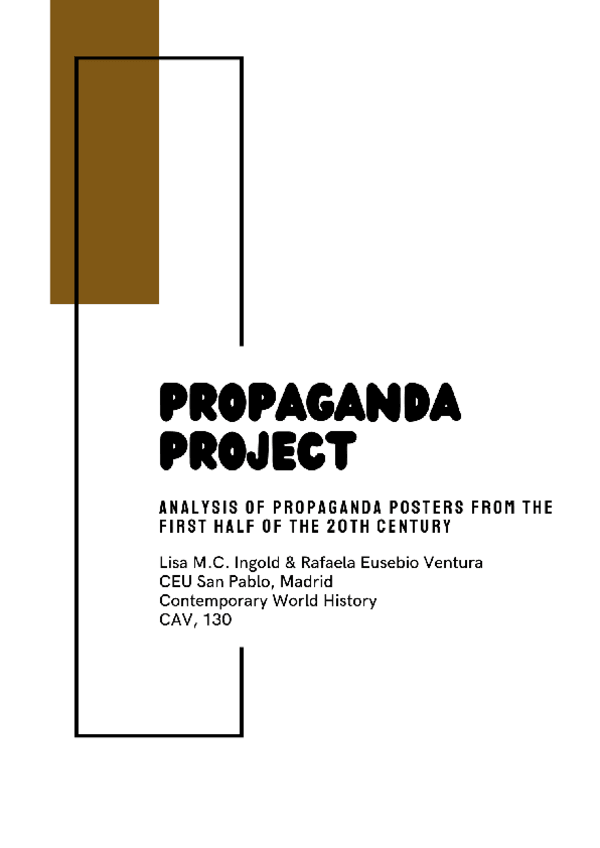 Miniatura del documento PROPAGANDA PROJECT: Analysis of Propaganda Posters from the First Half of the 20th Century.pdf