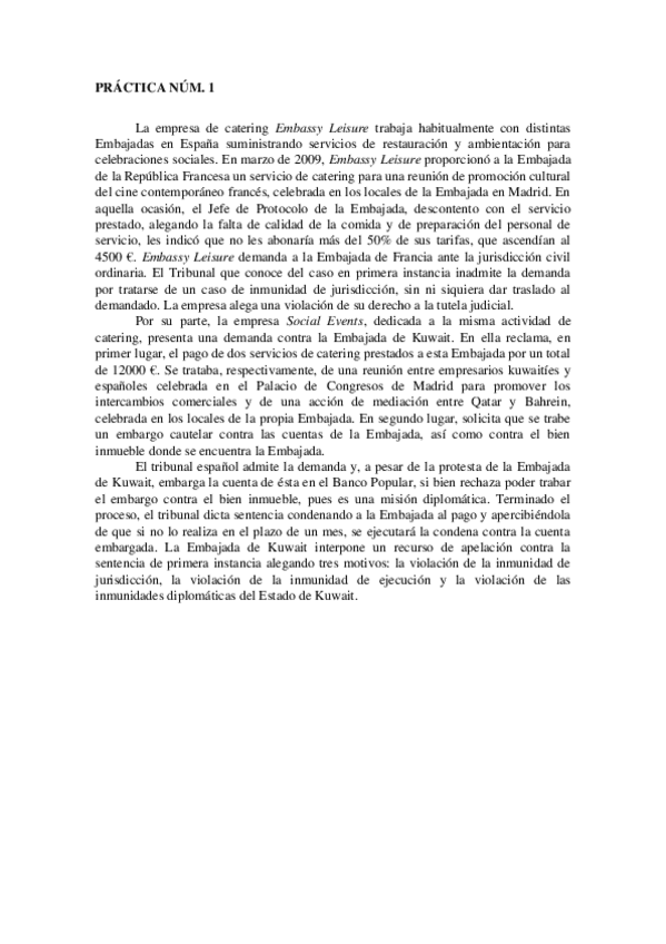 Miniatura del documento Práctica sobre inmunidad de jurisdicción y ejecución (Respuestas).doc