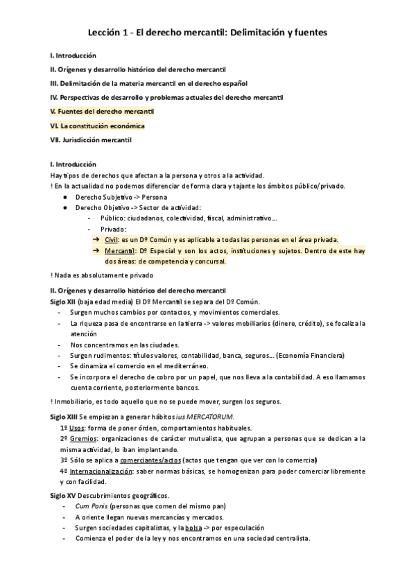 Miniatura del documento Lección 1- El derecho mercantil. Delimitación y fuentes.pdf