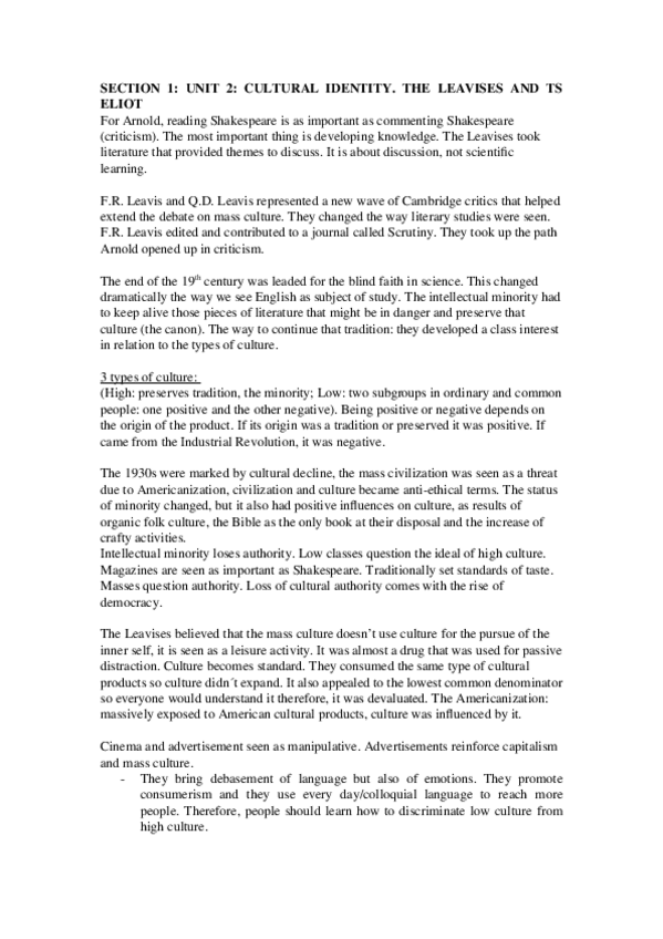 Miniatura del documento TEMA-2-RESUMIDO-THE-LEAVISES-ANS-TS-ELIOT-CULTURAL-IDENTITY-1.docx