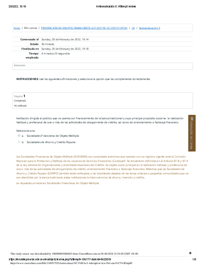 Miniatura del documento Autoevaluacin5AttemptreviewPrevencin.pdf.pdf