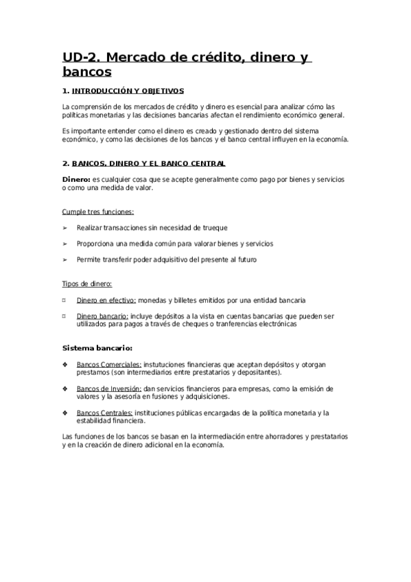 Miniatura del documento Mercado de crédito, dinero y bancos-Preparacion-Verano-Ud2.pdf