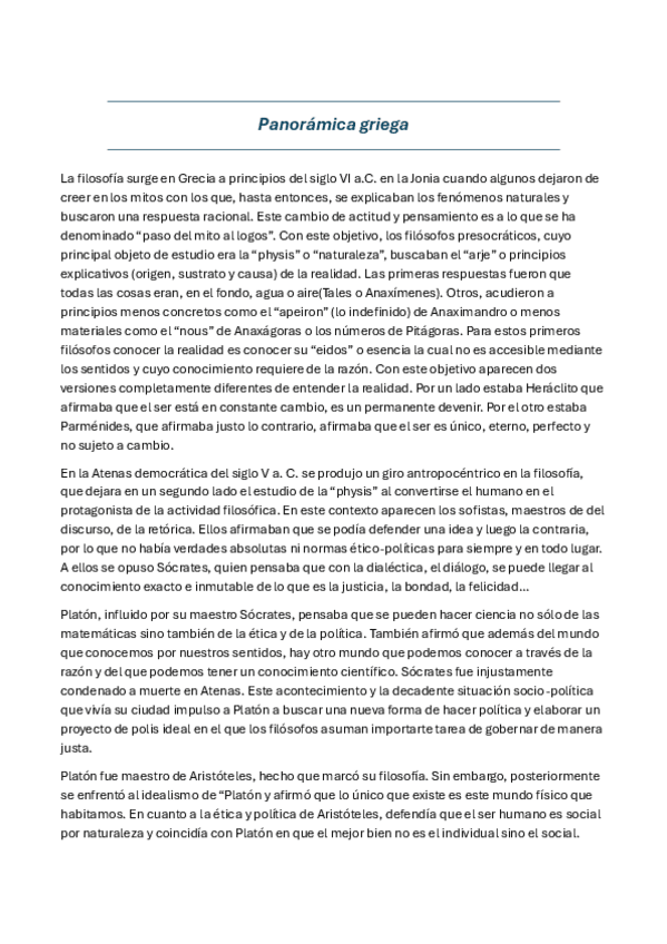 Miniatura del documento Panoramica-griega-Historia-de-la-Filosofia PAU CLM.pdf