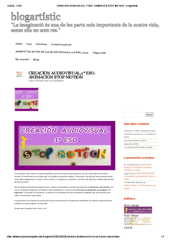 Miniatura del documento CREACION-AUDIOVISUAL1o-ESO.-ANIMACION-STOP-MOTION-blogartistic.pdf