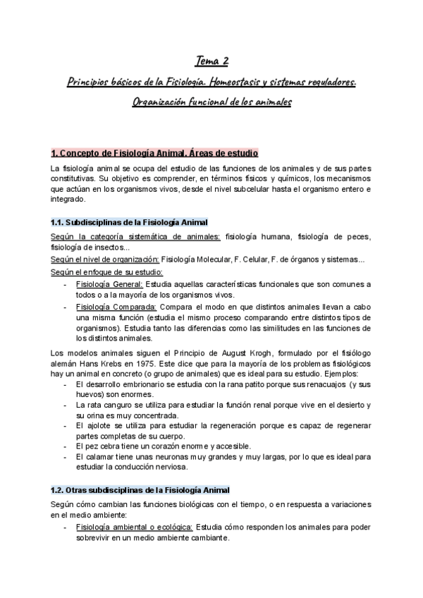 Miniatura del documento Apuntes-Fisio-Animal-Tema-2-Principios-basicos-de-la-Fisiologia.-Homeostasis-y-sistemas-reguladores.-Organizacion-funcional-de-los-animales.pdf