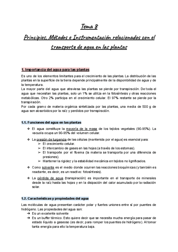 Miniatura del documento Apuntes-Fisio-Vegetal-Tema-8-Principios-Metodos-e-Instrumentacion-relacionados-con-el-transporte-de-agua-en-las-plantas.pdf