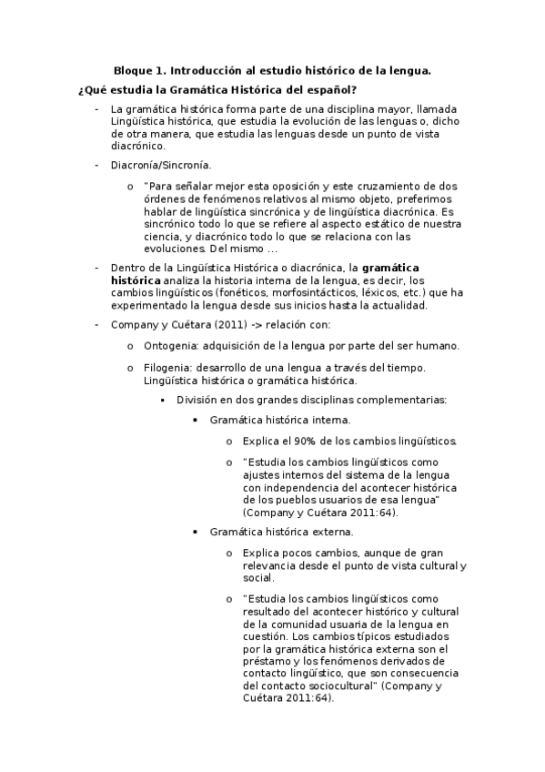 Miniatura del documento Bloque 1 Gramática histórica del español.odt
