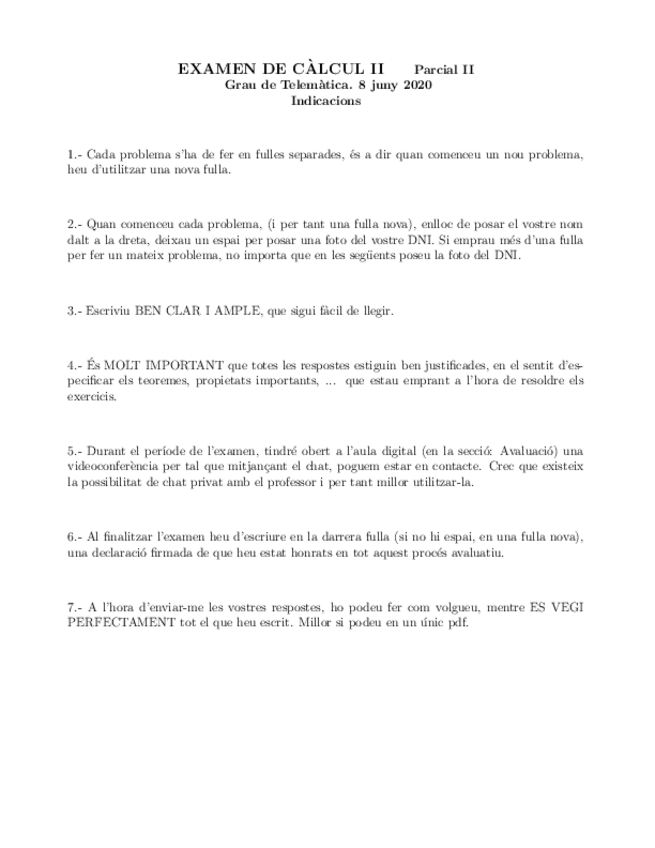 Miniatura del documento Parcial II 2019-20. Cálculo II.pdf