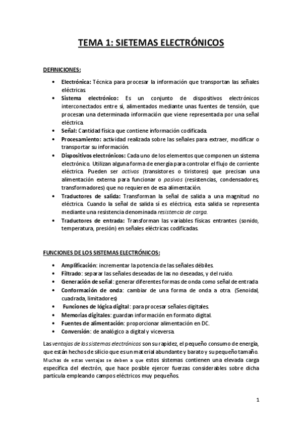 Miniatura del documento RESUMEN TEMA 1-SISTEMAS ELECTRÓNICOS 2018-19.pdf