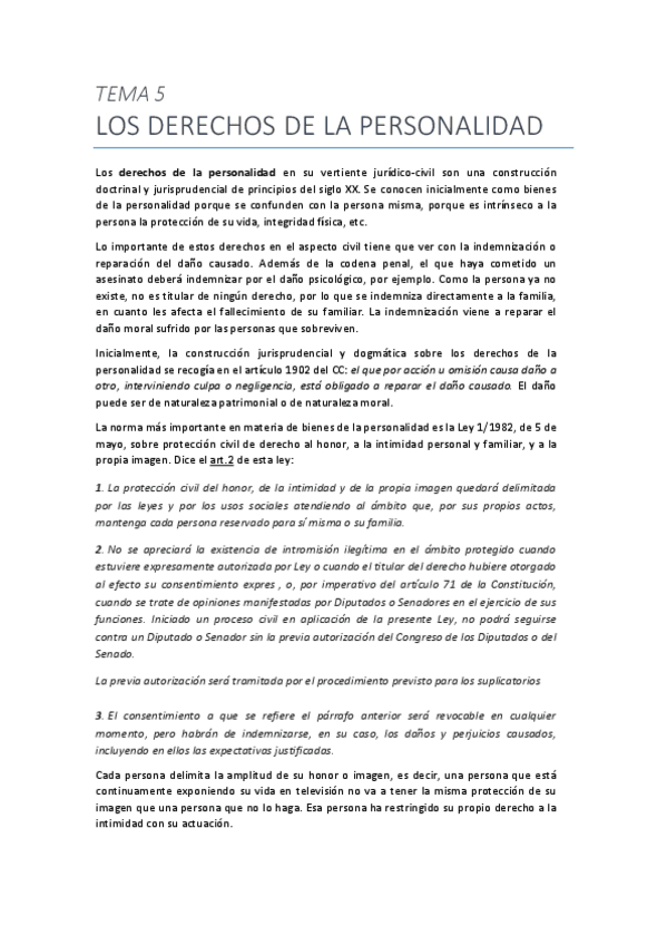 Miniatura del documento Tema 5. Los derechos de la personalidad.pdf