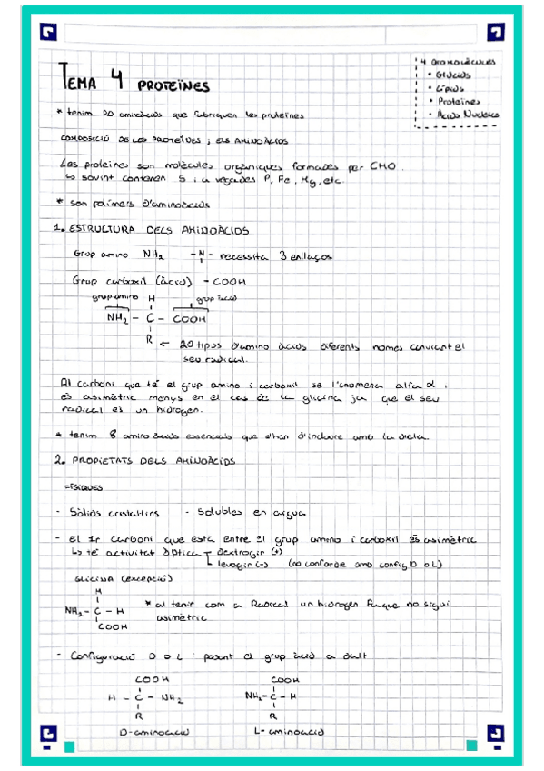 Miniatura del documento Apuntes-Biologia-Tema-4-Proteinas-1-BACHILLERATO.pdf