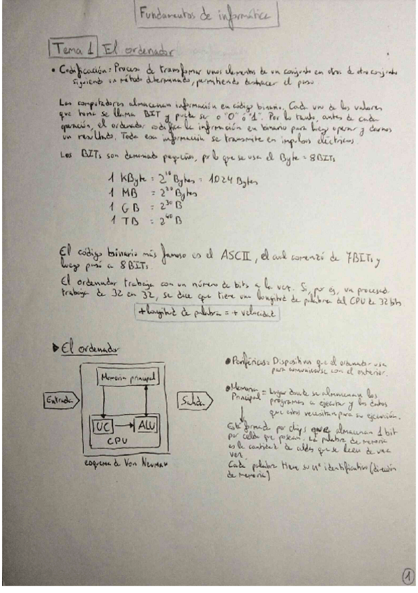 Miniatura del documento Fundamentos de informatica Tema 1 El ordenador.pdf