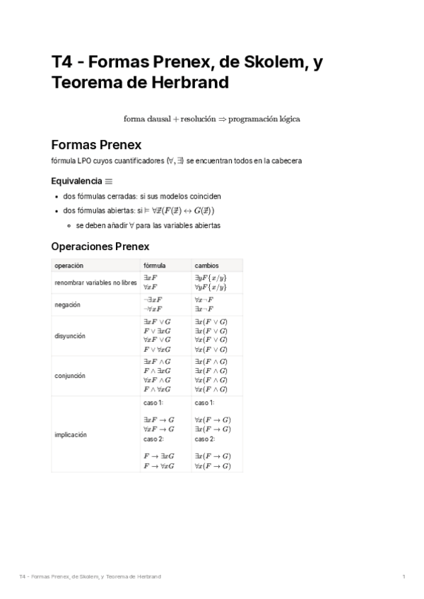 Miniatura del documento T4 - Formas Prenex, de Skolem, y Teorema de Herbrand.pdf