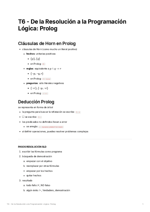 Miniatura del documento T6 - De la Resolución a la Programación Lógica: Prolog.pdf